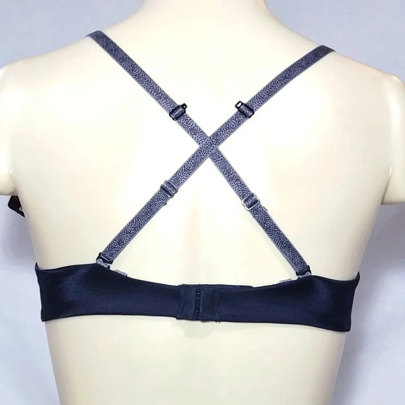 34C Lily Of France 2177200 Extreme U-Plunge UW Bra Black NWT - Picture 7 of 9